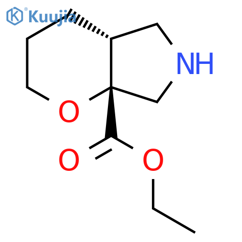 rac-ethyl (4aR,7aR)-octahydropyrano2,3-cpyrrole-7a-carboxylate structure