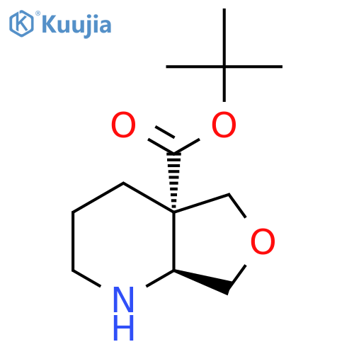 rac-tert-butyl (4aR,7aR)-octahydrofuro3,4-bpyridine-4a-carboxylate structure