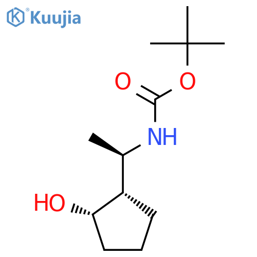rac-tert-butyl N-[(1R)-1-[(1S,2S)-2-hydroxycyclopentyl]ethyl]carbamate structure