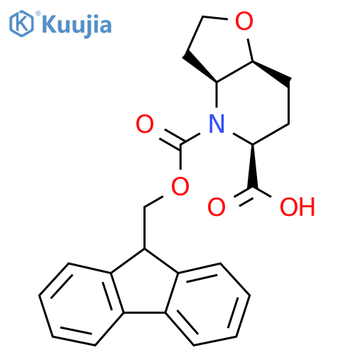 rac-(3aR,5R,7aR)-4-{(9H-fluoren-9-yl)methoxycarbonyl}-octahydrofuro3,2-bpyridine-5-carboxylic acid structure