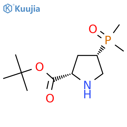rac-tert-butyl (2R,4R)-4-(dimethylphosphoryl)pyrrolidine-2-carboxylate structure