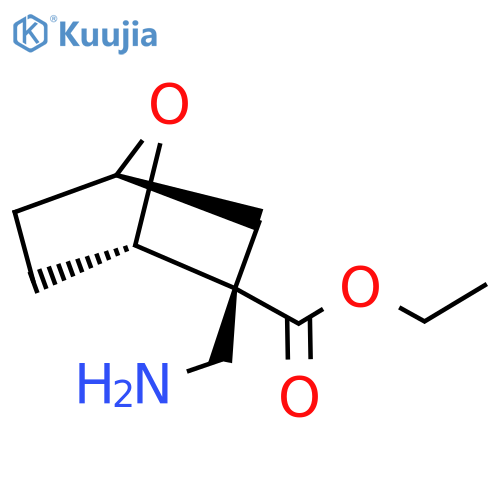 rac-ethyl (1R,2S,4S)-2-(aminomethyl)-7-oxabicyclo2.2.1heptane-2-carboxylate structure