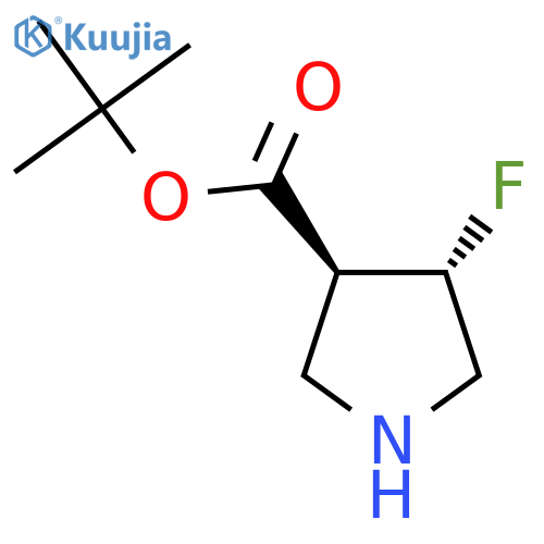 rac-tert-butyl (3R,4R)-4-fluoropyrrolidine-3-carboxylate structure