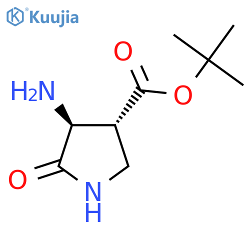 rac-tert-butyl (3R,4S)-4-amino-5-oxopyrrolidine-3-carboxylate structure