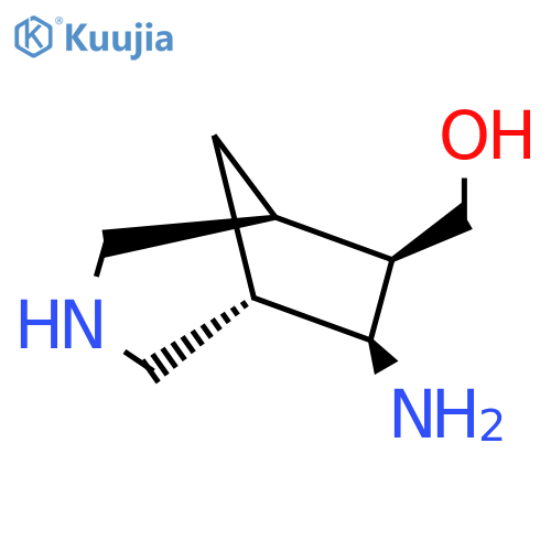 rac-(1R,5R,6S,7R)-7-amino-3-azabicyclo3.2.1octan-6-ylmethanol structure