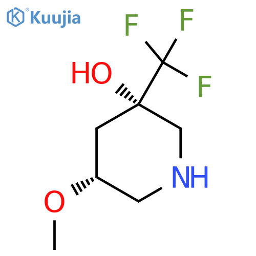(3S,5R)-5-methoxy-3-(trifluoromethyl)piperidin-3-ol structure