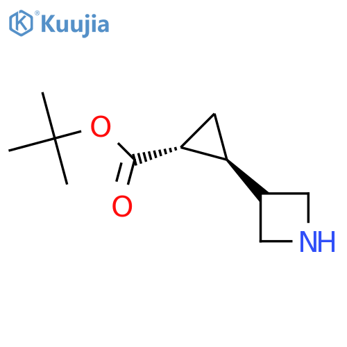 rac-tert-butyl (1R,2S)-2-(azetidin-3-yl)cyclopropane-1-carboxylate structure