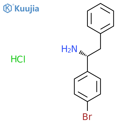 (1R)-1-(4-bromophenyl)-2-phenylethan-1-amine hydrochloride structure