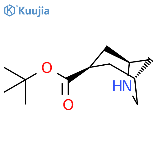 rac-tert-butyl (1R,3R,5R)-6-azabicyclo3.2.1octane-3-carboxylate structure