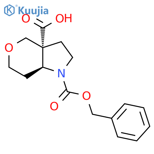 rac-(3aR,7aS)-1-(benzyloxy)carbonyl-octahydropyrano4,3-bpyrrole-3a-carboxylic acid structure