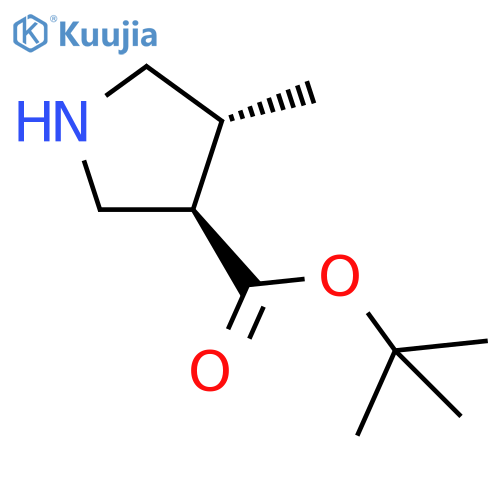 tert-butyl (3R,4R)-4-methylpyrrolidine-3-carboxylate structure