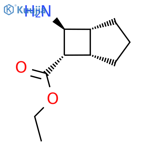 rac-ethyl (1R,5S,6S,7S)-7-aminobicyclo3.2.0heptane-6-carboxylate structure
