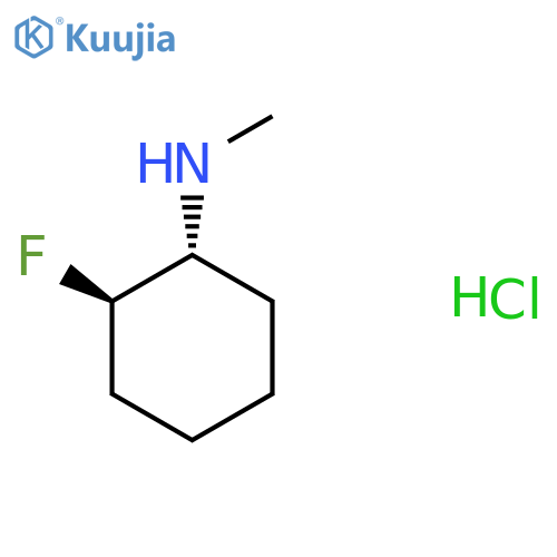 (1R,2R)-2-fluoro-N-methylcyclohexan-1-amine hydrochloride structure
