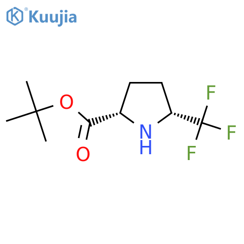 rac-tert-butyl (2R,5S)-5-(trifluoromethyl)pyrrolidine-2-carboxylate structure