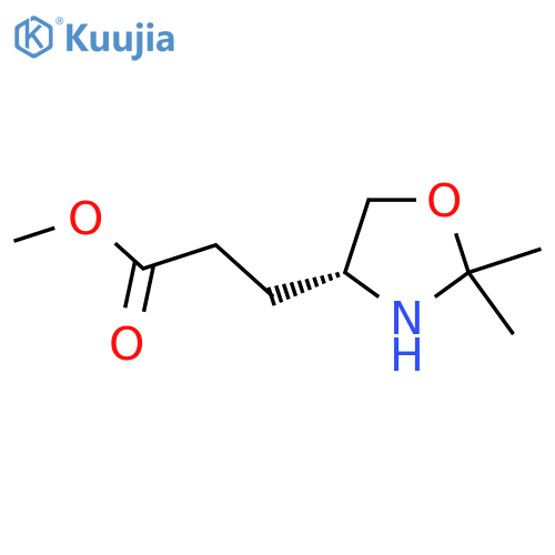 methyl 3-(4R)-2,2-dimethyl-1,3-oxazolidin-4-ylpropanoate structure