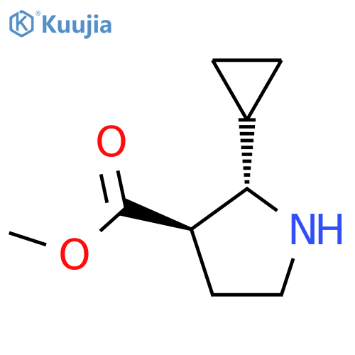 rac-methyl (2R,3S)-2-cyclopropylpyrrolidine-3-carboxylate structure