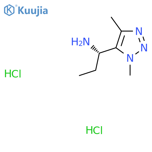 (1S)-1-(1,4-dimethyl-1H-1,2,3-triazol-5-yl)propan-1-amine dihydrochloride structure