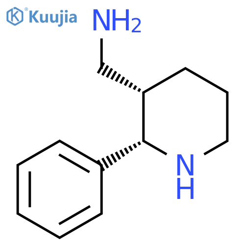 rac-1-(2R,3R)-2-phenylpiperidin-3-ylmethanamine structure