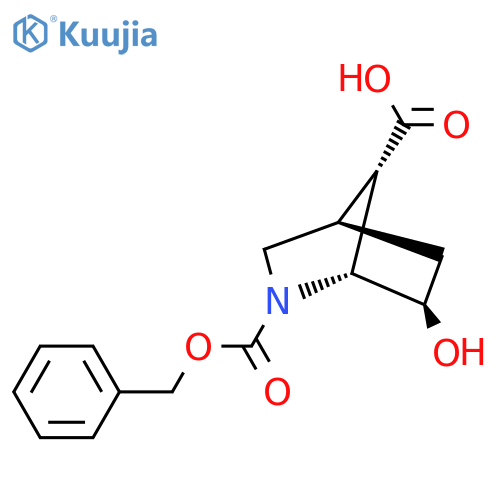 rac-(1R,4R,6R,7S)-2-(benzyloxy)carbonyl-6-hydroxy-2-azabicyclo2.2.1heptane-7-carboxylic acid structure