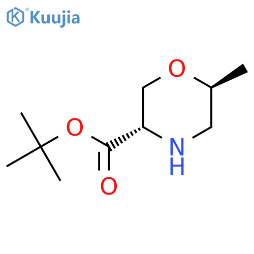 tert-butyl (3S,6S)-6-methylmorpholine-3-carboxylate structure