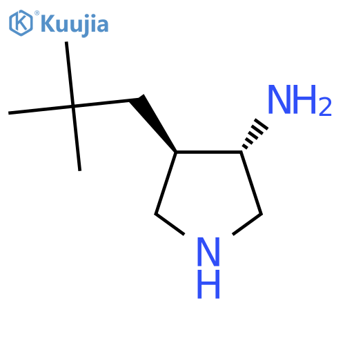rac-(3R,4S)-4-(2,2-dimethylpropyl)pyrrolidin-3-amine structure