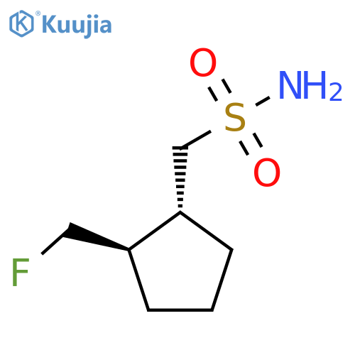 rac-(1R,2R)-2-(fluoromethyl)cyclopentylmethanesulfonamide structure