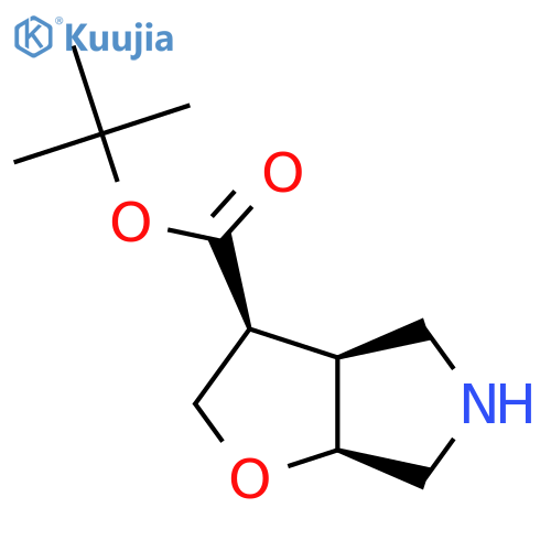 rac-tert-butyl (3R,3aR,6aR)-hexahydro-2H-furo2,3-cpyrrole-3-carboxylate structure