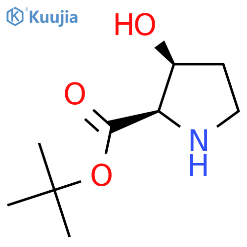 rac-tert-butyl (2R,3S)-3-hydroxypyrrolidine-2-carboxylate structure