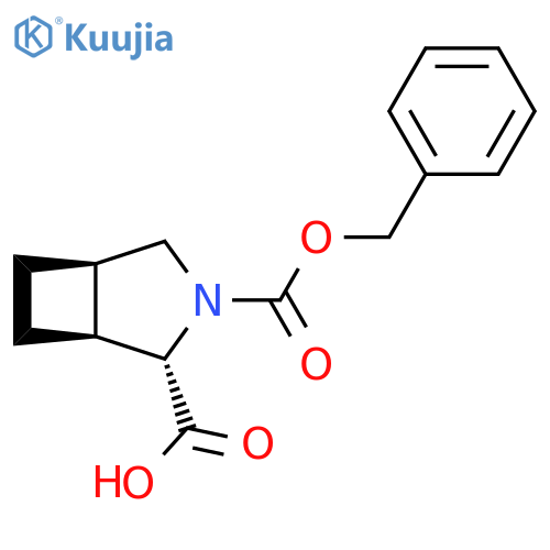 rac-(1R,2R,5S)-3-[(benzyloxy)carbonyl]-3-azabicyclo[3.2.0]heptane-2-carboxylic acid structure