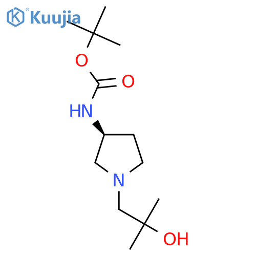 tert-butyl N-(3S)-1-(2-hydroxy-2-methylpropyl)pyrrolidin-3-ylcarbamate structure