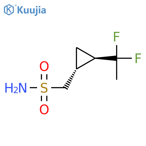 rac-[(1R,2R)-2-(1,1-difluoroethyl)cyclopropyl]methanesulfonamide structure