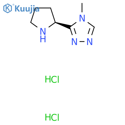 4-methyl-3-(2S)-pyrrolidin-2-yl-4H-1,2,4-triazole dihydrochloride structure