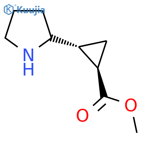 rac-methyl (1R,2R)-2-(pyrrolidin-2-yl)cyclopropane-1-carboxylate structure