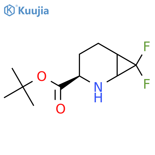tert-butyl (3R)-7,7-difluoro-2-azabicyclo4.1.0heptane-3-carboxylate structure