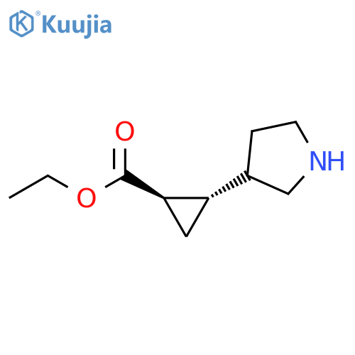rac-ethyl (1R,2S)-2-(pyrrolidin-3-yl)cyclopropane-1-carboxylate structure