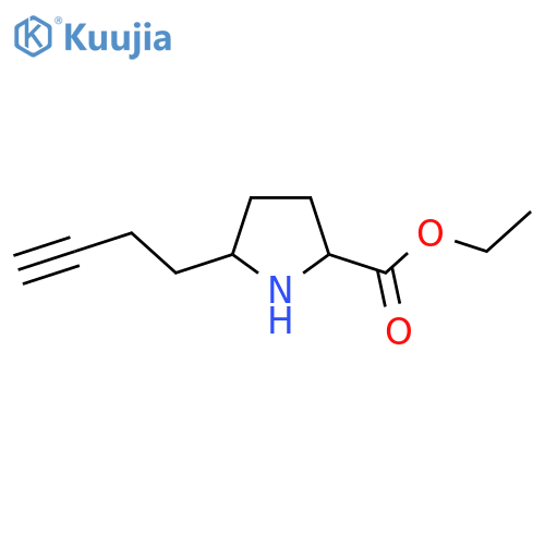 Ethyl 5-(but-3-yn-1-yl)pyrrolidine-2-carboxylate structure