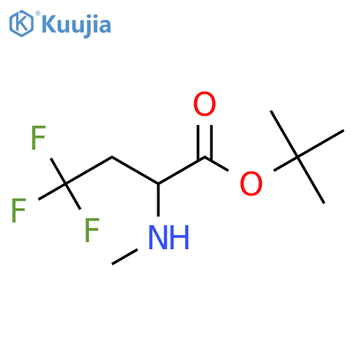 Tert-butyl 4,4,4-trifluoro-2-(methylamino)butanoate structure