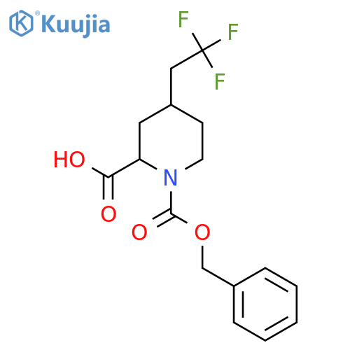 1-(benzyloxy)carbonyl-4-(2,2,2-trifluoroethyl)piperidine-2-carboxylic acid structure