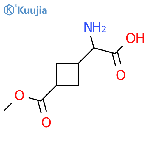 2-amino-2-3-(methoxycarbonyl)cyclobutylacetic acid structure