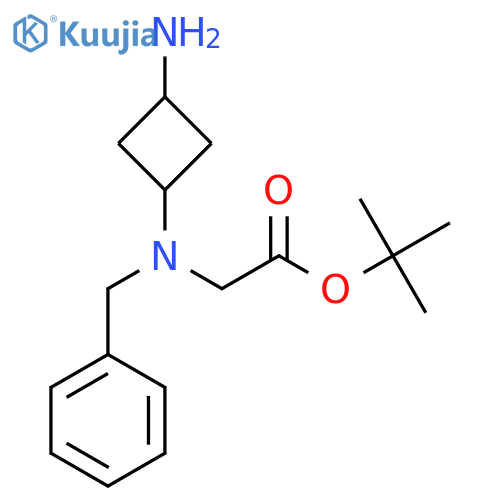 tert-butyl 2-{benzyl(1s,3s)-3-aminocyclobutylamino}acetate structure