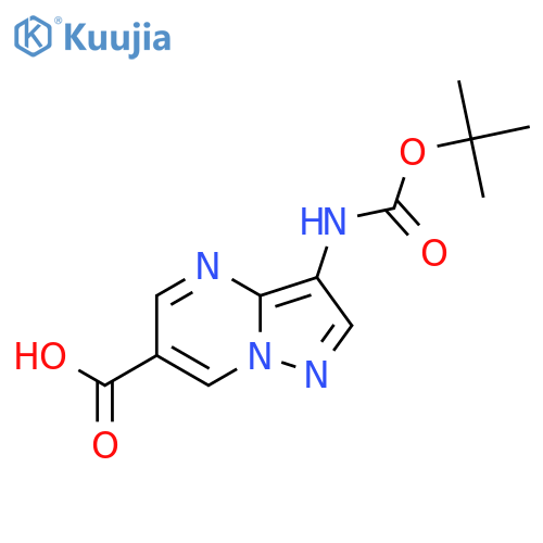 3-{[(Tert-butoxy)carbonyl]amino}pyrazolo[1,5-a]pyrimidine-6-carboxylic acid structure