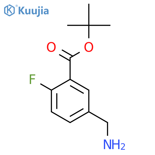 Tert-butyl 5-(aminomethyl)-2-fluorobenzoate structure
