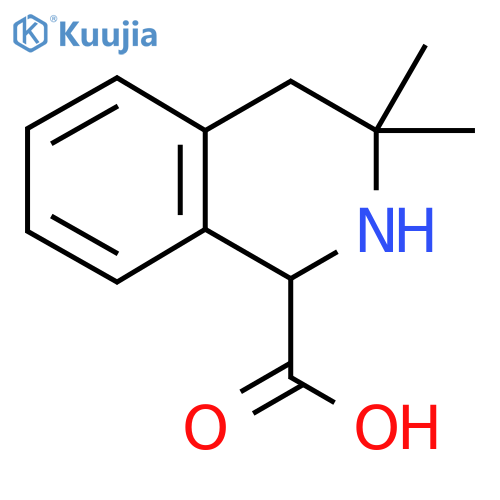 3,3-Dimethyl-1,2,3,4-tetrahydroisoquinoline-1-carboxylic acid structure