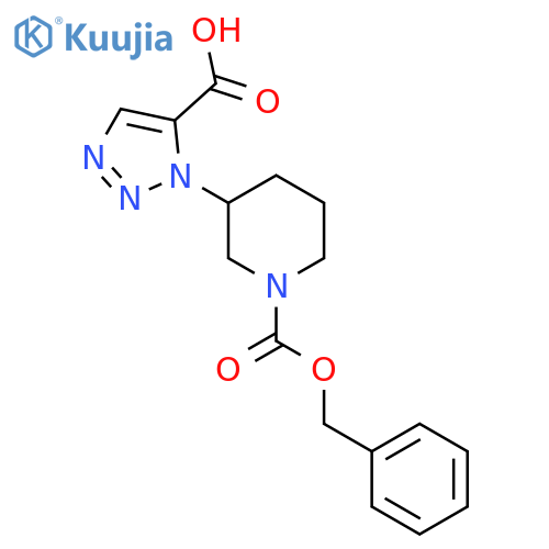 1-{1-(benzyloxy)carbonylpiperidin-3-yl}-1H-1,2,3-triazole-5-carboxylic acid structure