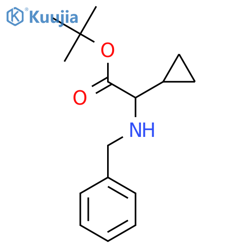 Tert-butyl 2-(benzylamino)-2-cyclopropylacetate structure