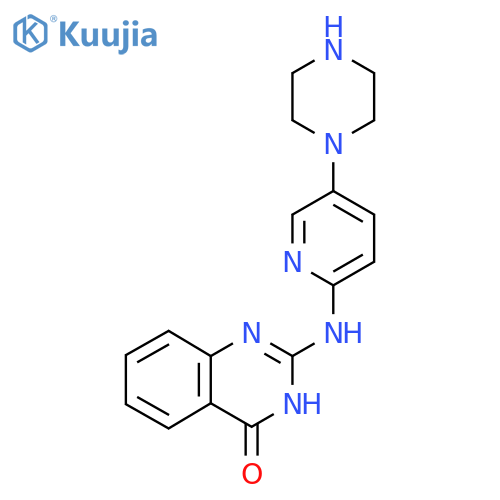 2-{[5-(Piperazin-1-yl)pyridin-2-yl]amino}-3,4-dihydroquinazolin-4-one structure