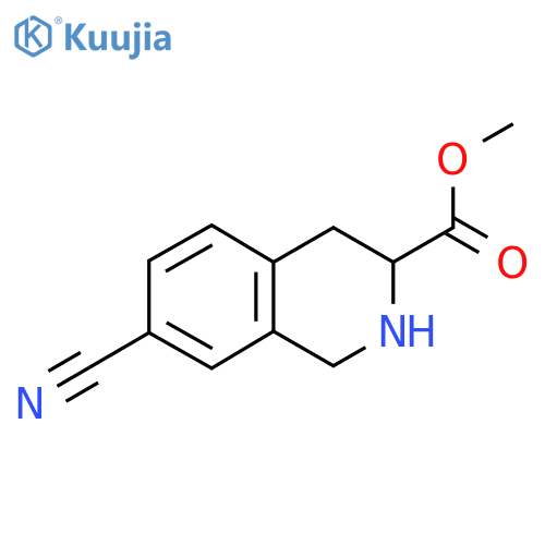 Methyl 7-cyano-1,2,3,4-tetrahydroisoquinoline-3-carboxylate structure