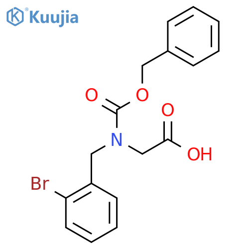 2-{(benzyloxy)carbonyl(2-bromophenyl)methylamino}acetic acid structure