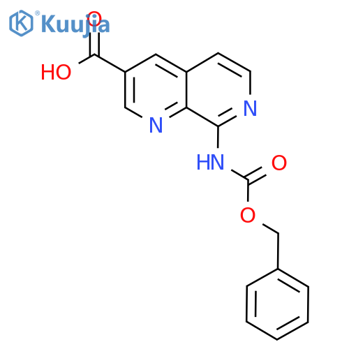 8-{(benzyloxy)carbonylamino}-1,7-naphthyridine-3-carboxylic acid structure