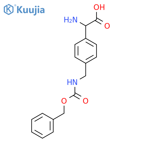 2-amino-2-4-({(benzyloxy)carbonylamino}methyl)phenylacetic acid structure